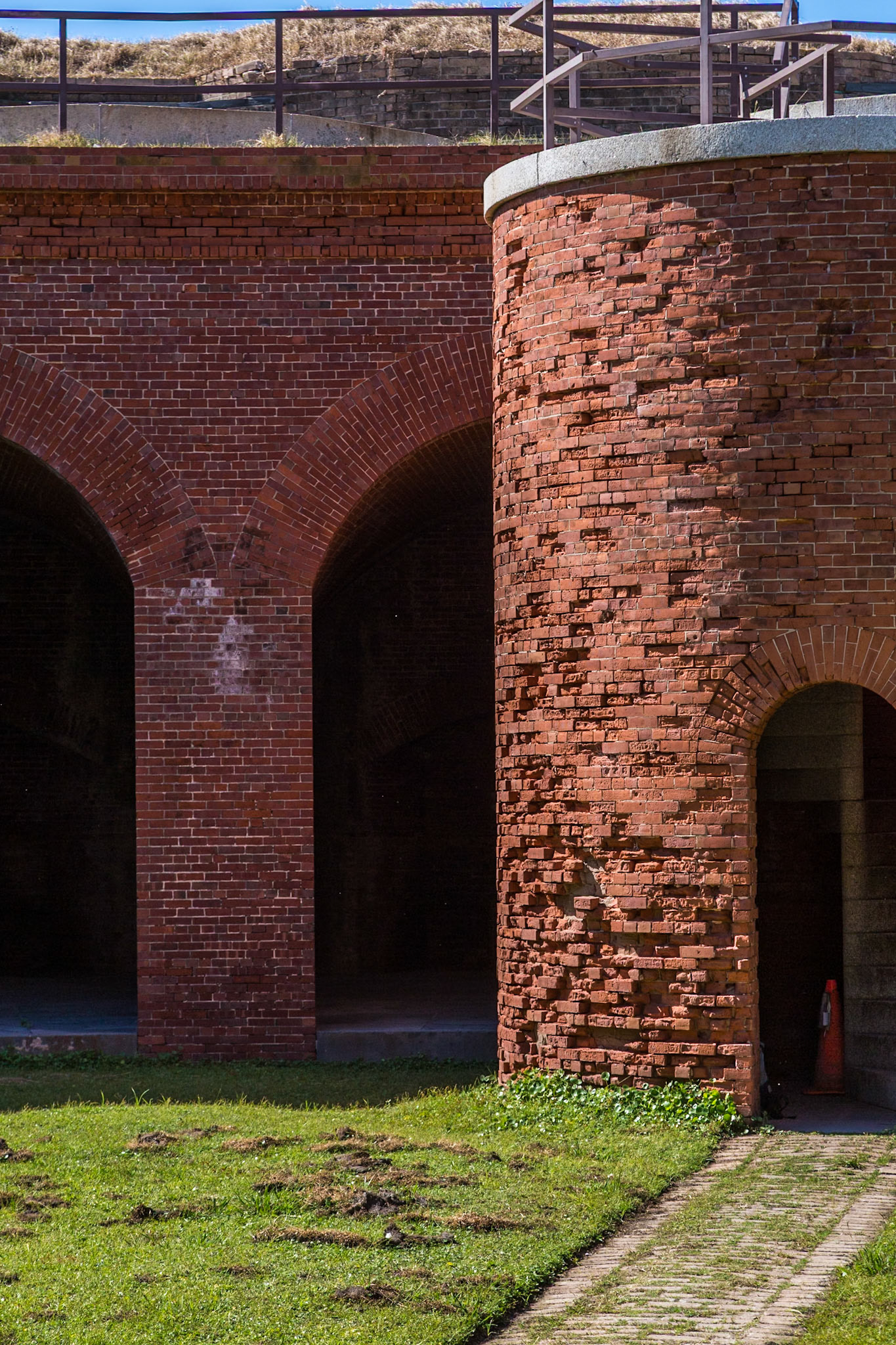 161029_169 Brick walls of the historic Fort Massachusetts on Ship Island off the coast of Gulfport, Mississippi