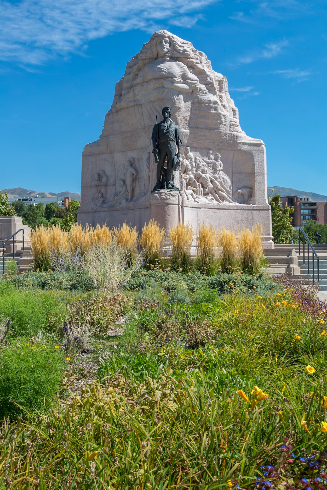 180915_042 Mormon Battalion Memorial Statue on the Utah Stat Capitol grounds in Salt Lake City, Utah