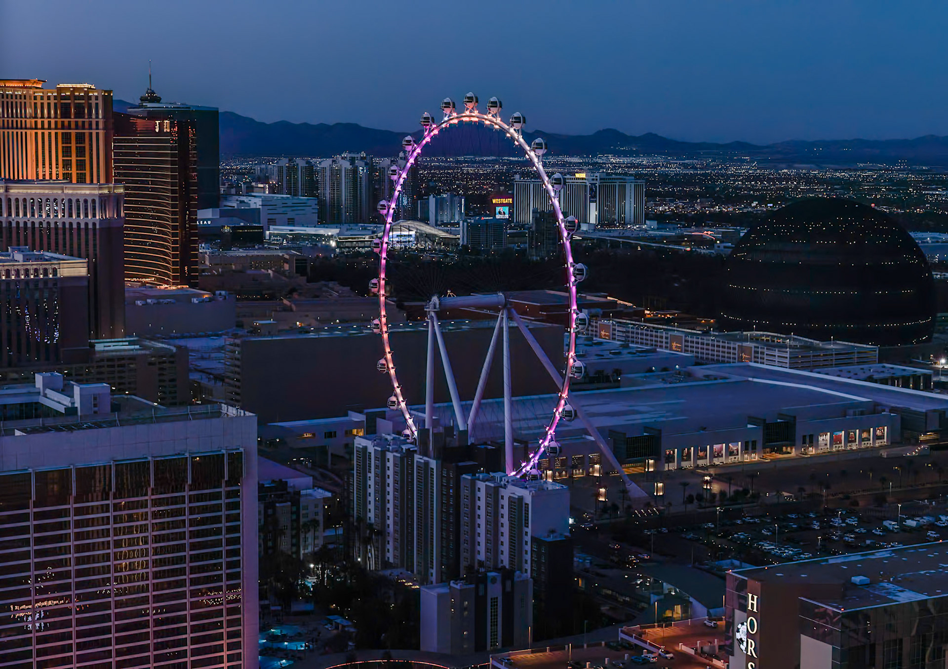 230409_158-Edit The High Roller Observation Wheel on the strip in Las Vegas, Nevada