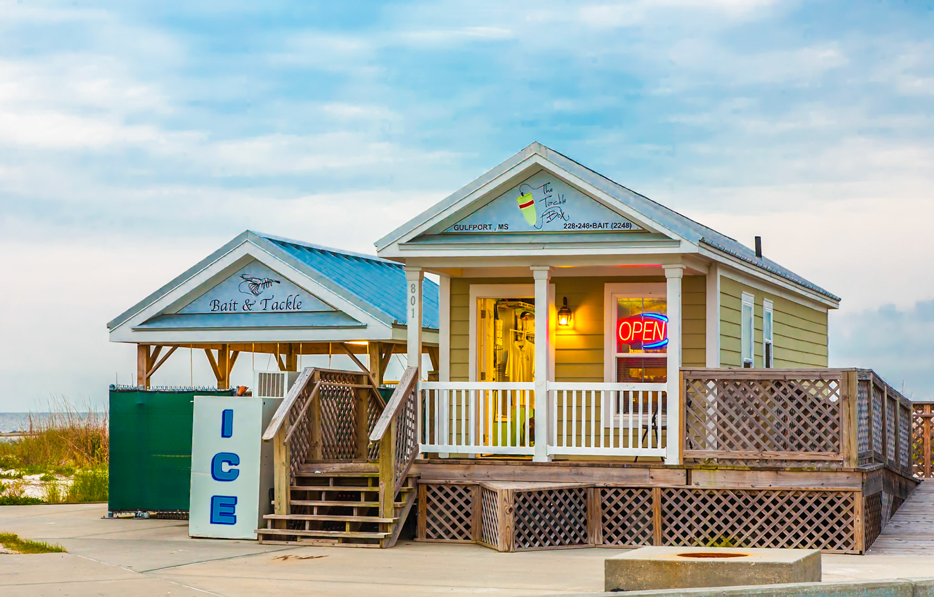 140613_504 Bait and tackle shop at the Gulfport Harbor in Gulfport Mississippi