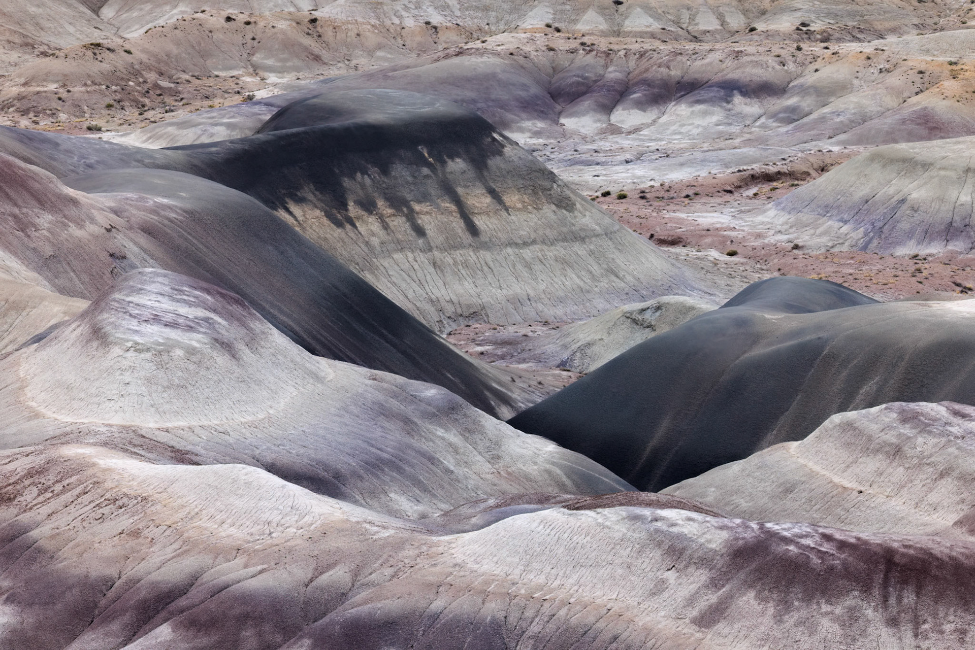 Colorful deposits of the Chinle Formation exposed at Little Painted Desert County Park near Winslow, Arizona