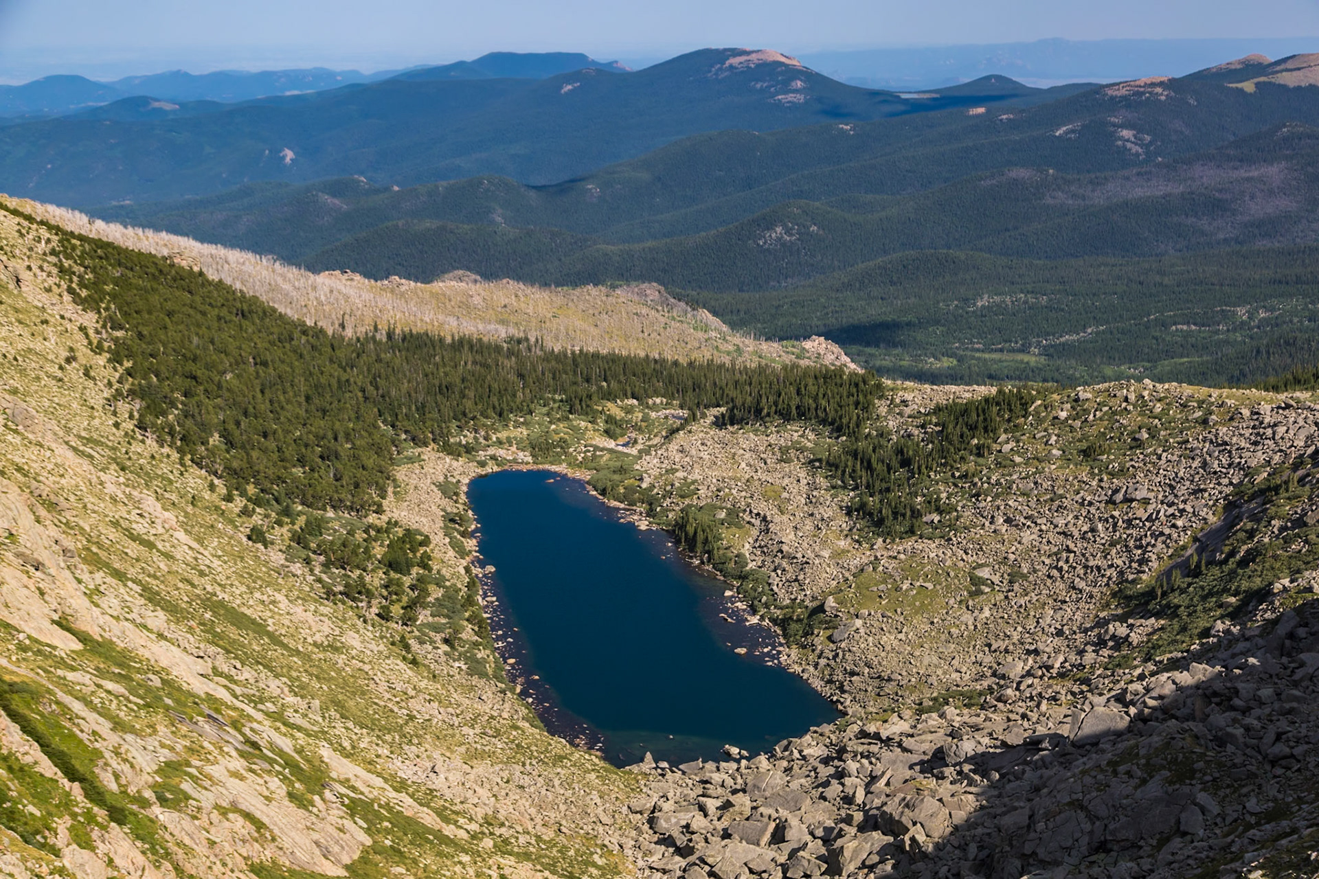 180731_098 Summit Lake run off across Mount Evans Scenic Byway from Summit Lake in the Rocky Mountains of Colorado