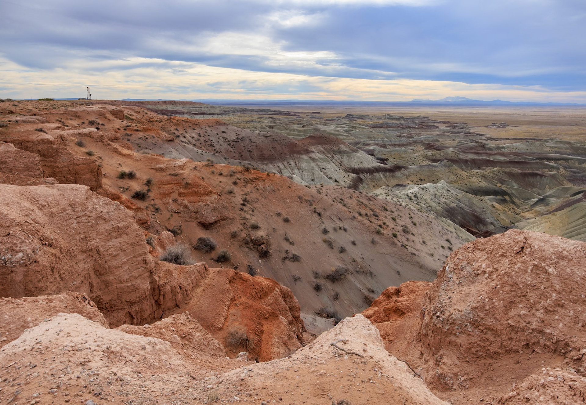 230411_238 Colorful deposits of the Chinle Formation exposed at Little Painted Desert County Park near Winslow, Arizona