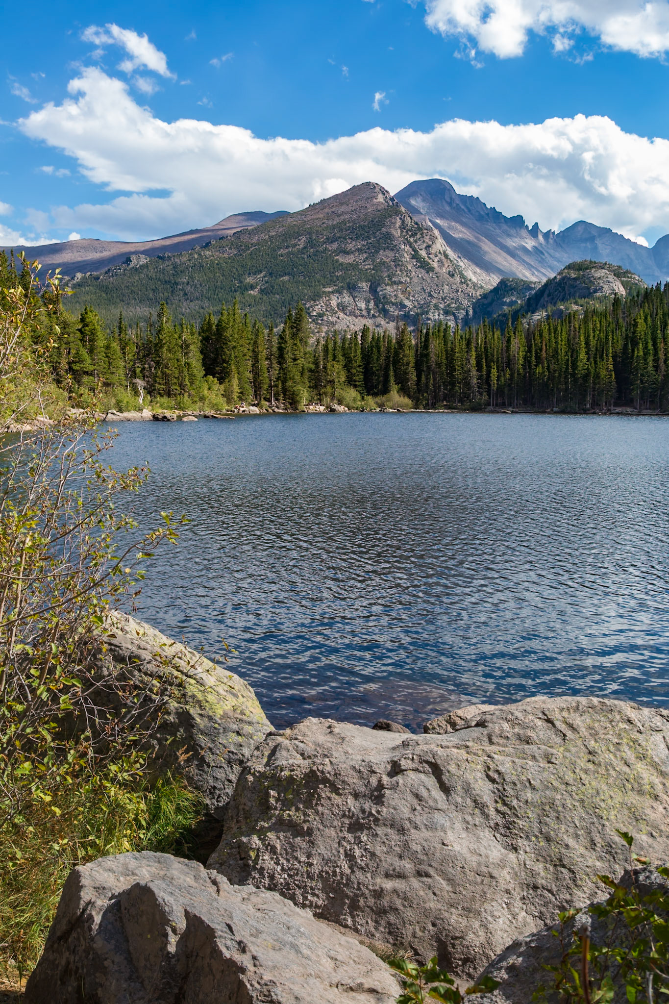 180918_075 Boulders along the shoreline of Bear Lake in Rocky Mountain National Park, Colorado