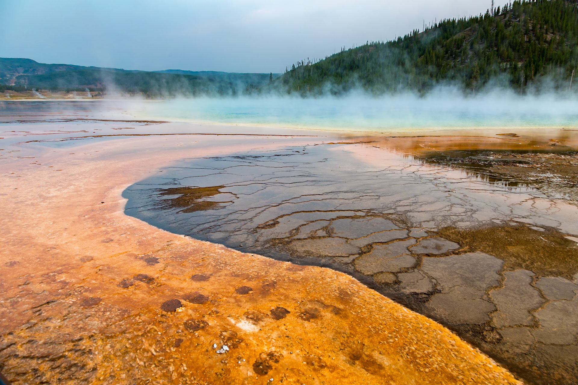 180819_369 Grand Prismatic Spring in the Midway Geyser Basin of Yellowstone National Park, Wyoming