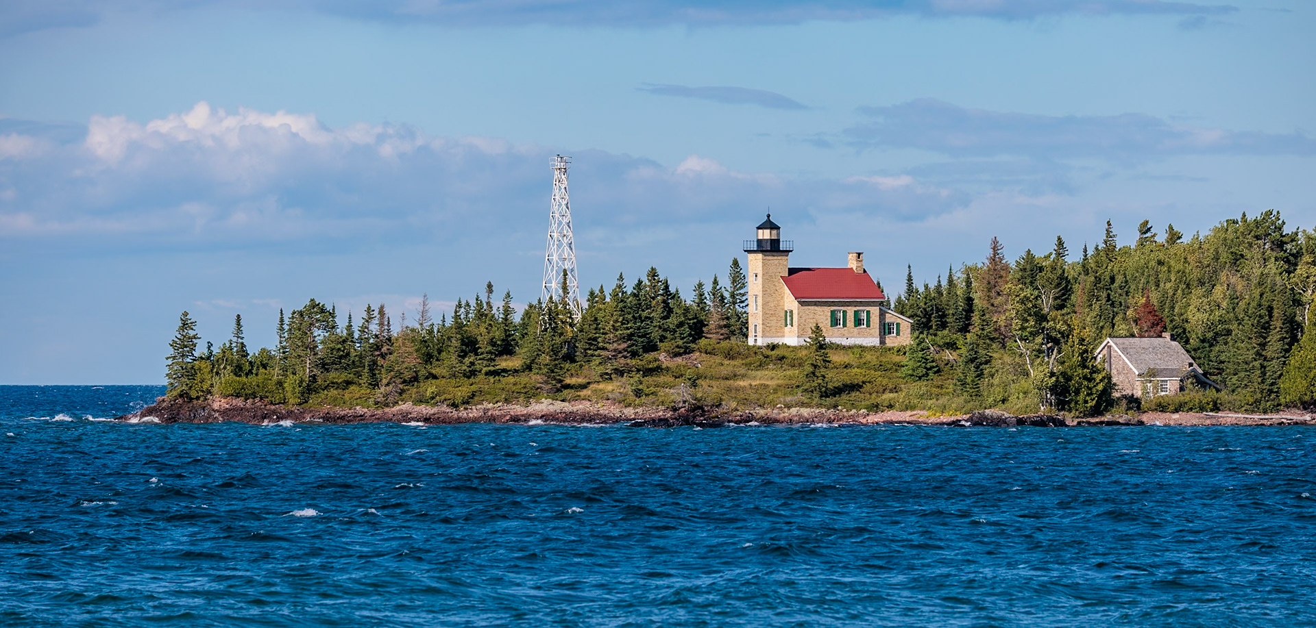 250823_158 Copper Harbor Lighthouse in Fort Wilkins Historic State Park in Michigan's Upper Peninsula