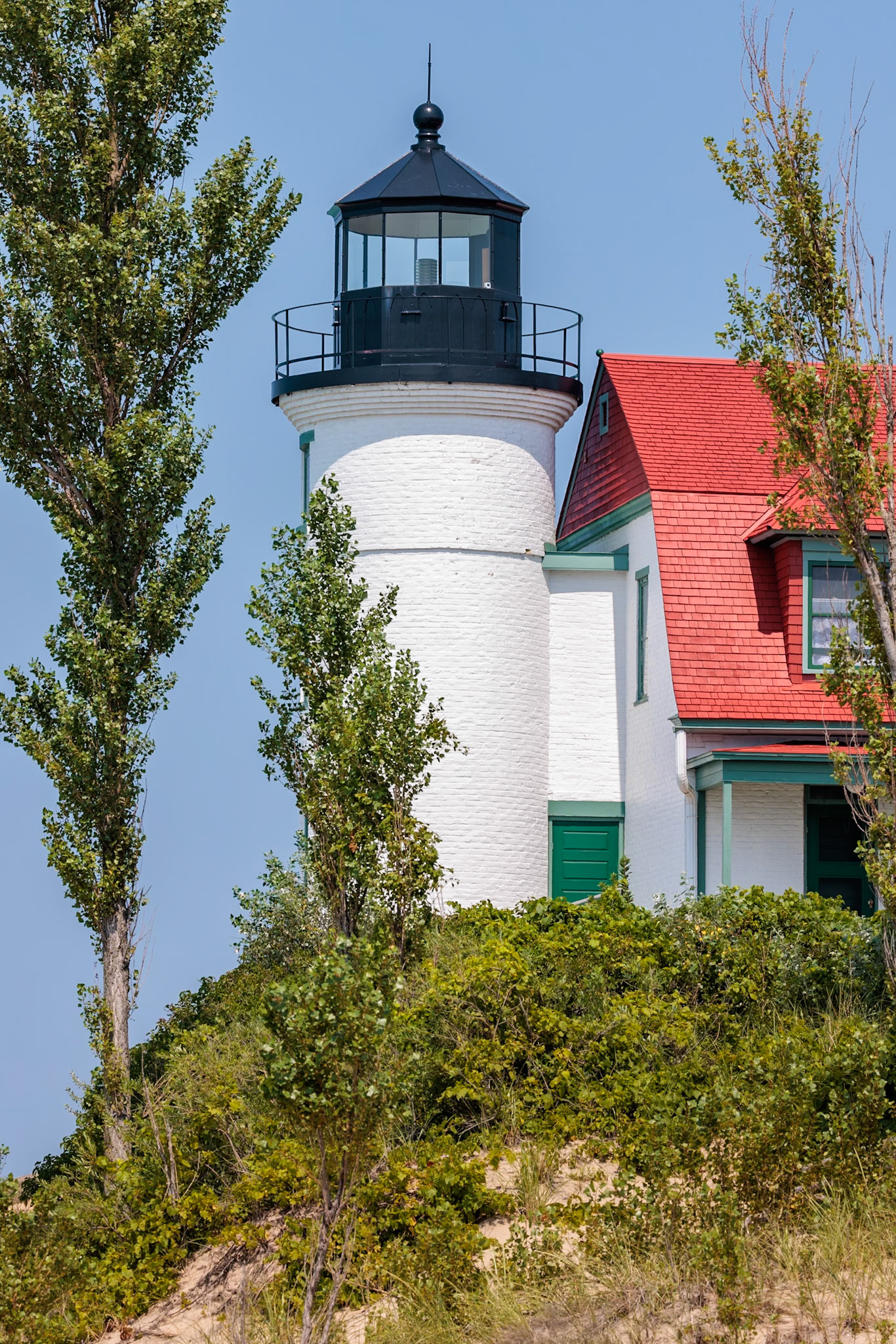250813_082 Point Betsie Light along the northeast shore of Lake Michigan near Frankfort, Michigan, USA