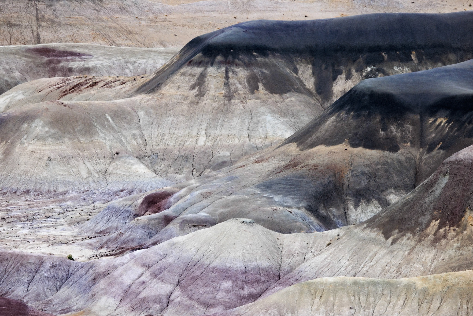 Colorful deposits of the Chinle Formation exposed at Little Painted Desert County Park near Winslow, Arizona