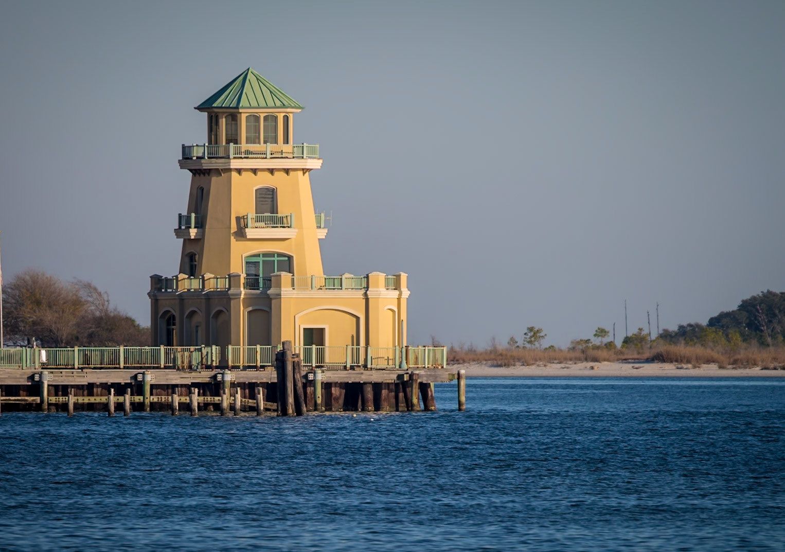 141213_539 Lighthouse at the marina of the Beau Rivage Hotel and Casino in Biloxi, Mississippi