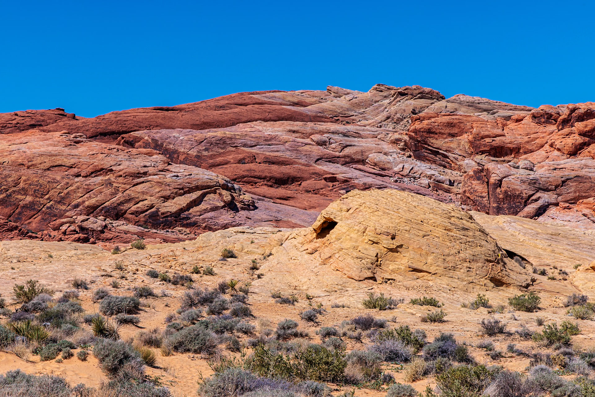 230330_227 Stone beehive shaped dome rock formation at Valley of Fire State Park near Overton, Nevada