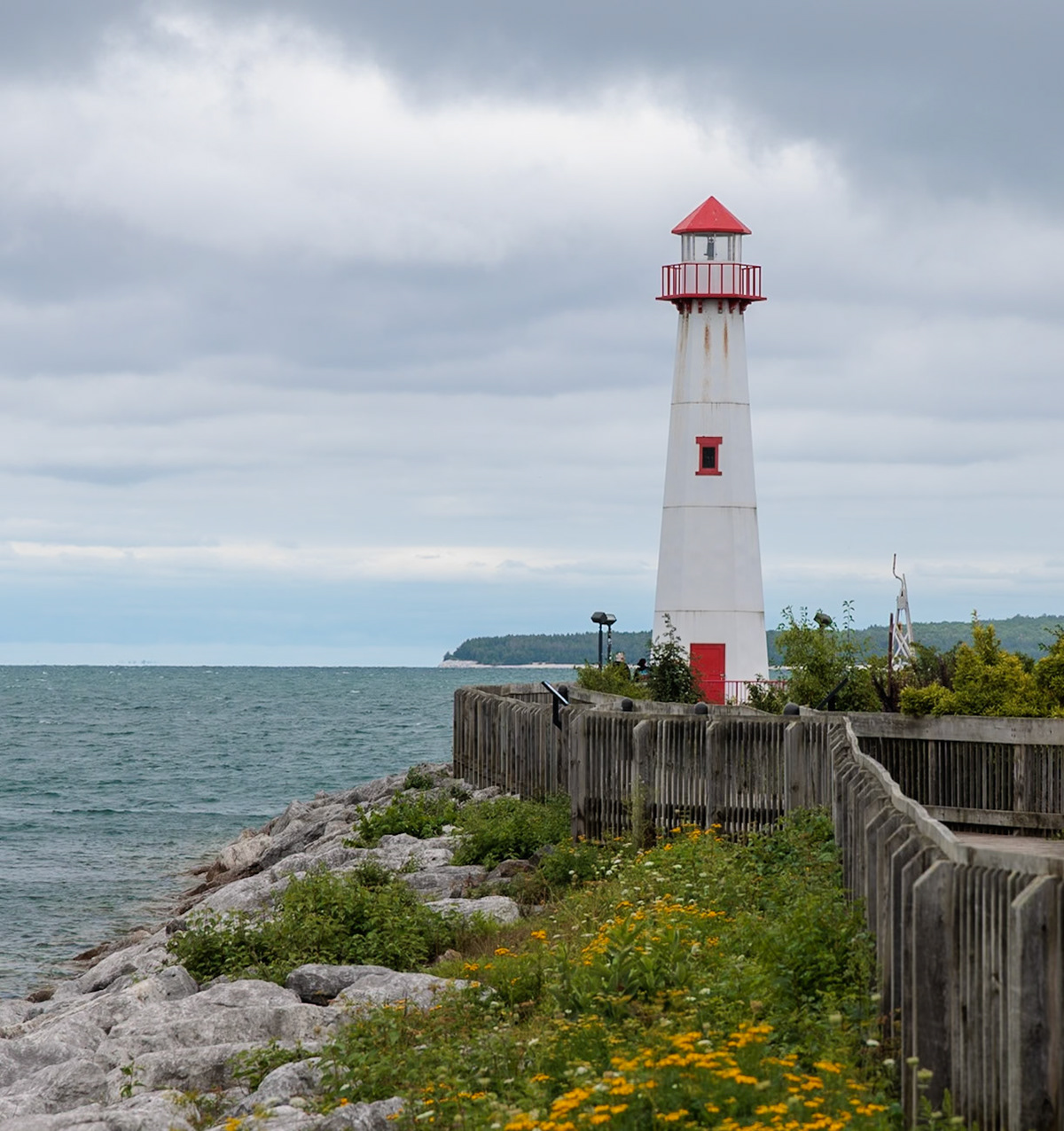 250819_031 Wawatam Lighthouse, which was originally made as a nonfunctional roadside attraction, is now a totally functional navigation aid in St. Ignace, Michigan, USA