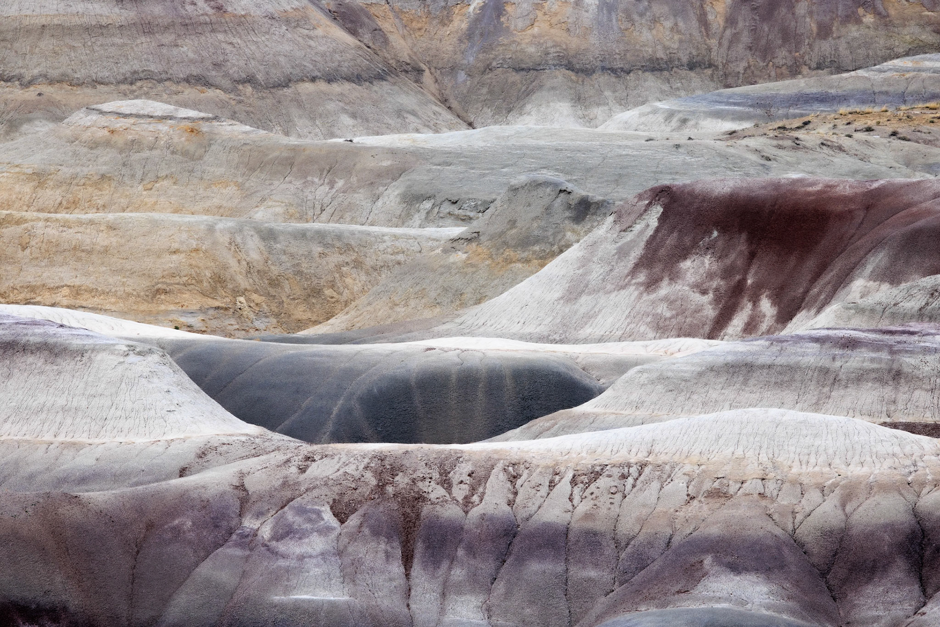 Colorful deposits of the Chinle Formation exposed at Little Painted Desert County Park near Winslow, Arizona