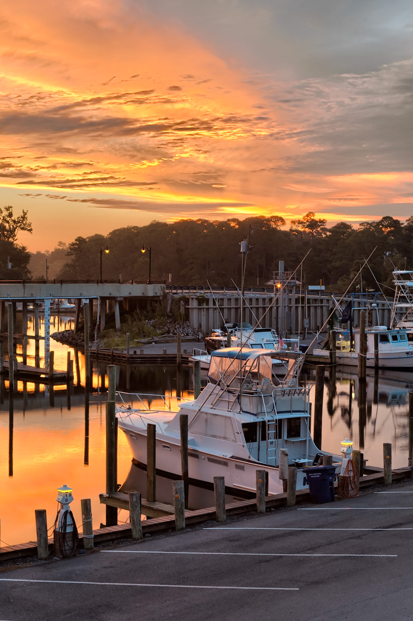 140917_010 Fishing boats docked in the Ocean Springs Harbor at Ocean Springs, Mississippi at sunset
