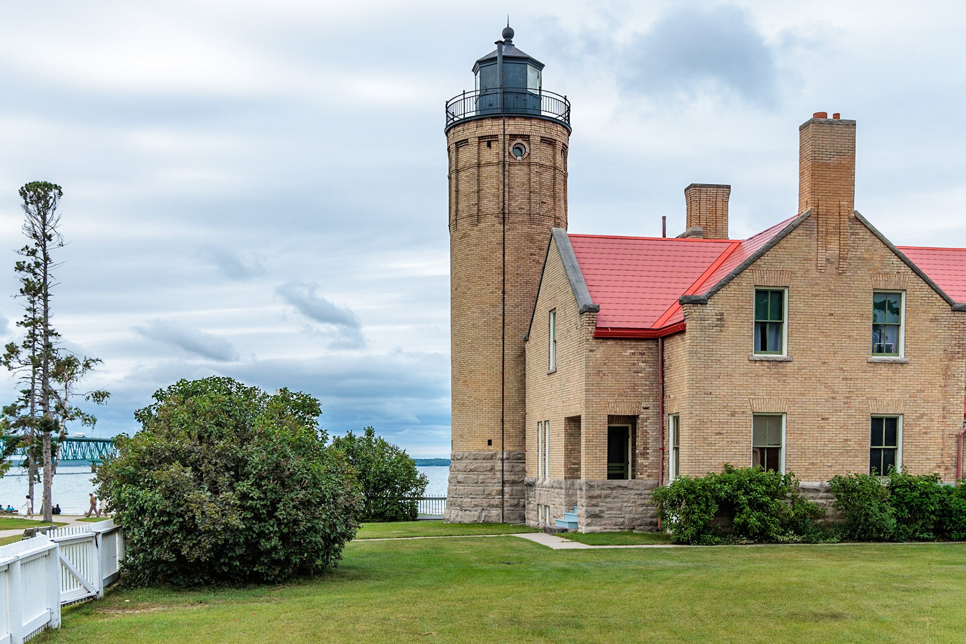 250819_104. Old Mackinac Point Lighthouse in Michilimackinac State Park at the northern tip of the lower peninsula of Michigan, USA