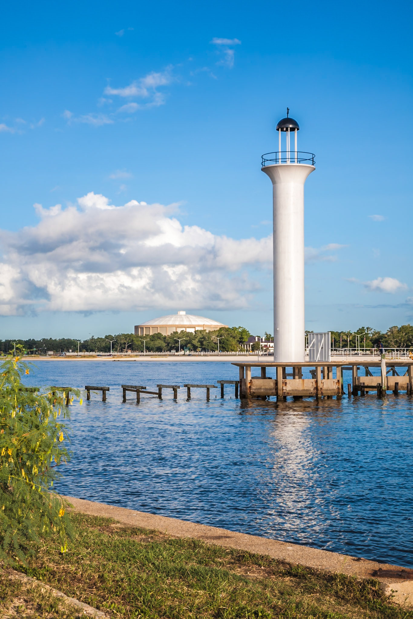 140911_003 Lighthouse at what was the Broadwater Marina before Hurricane Katrina in Biloxi, Mississippi