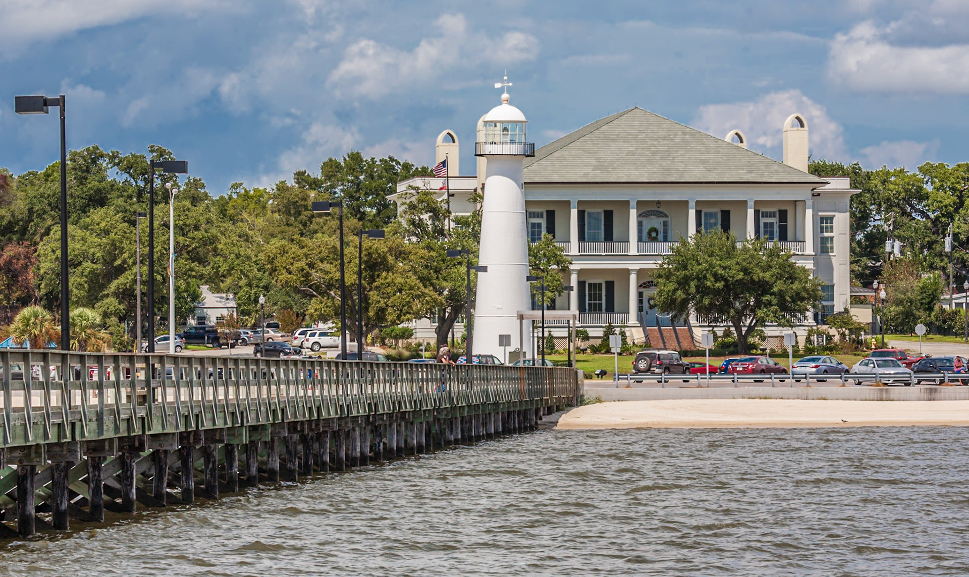 140910_096 Biloxi Lighthouse an pier at the Biloxi Visitors Center in Biloxi, Mississippi