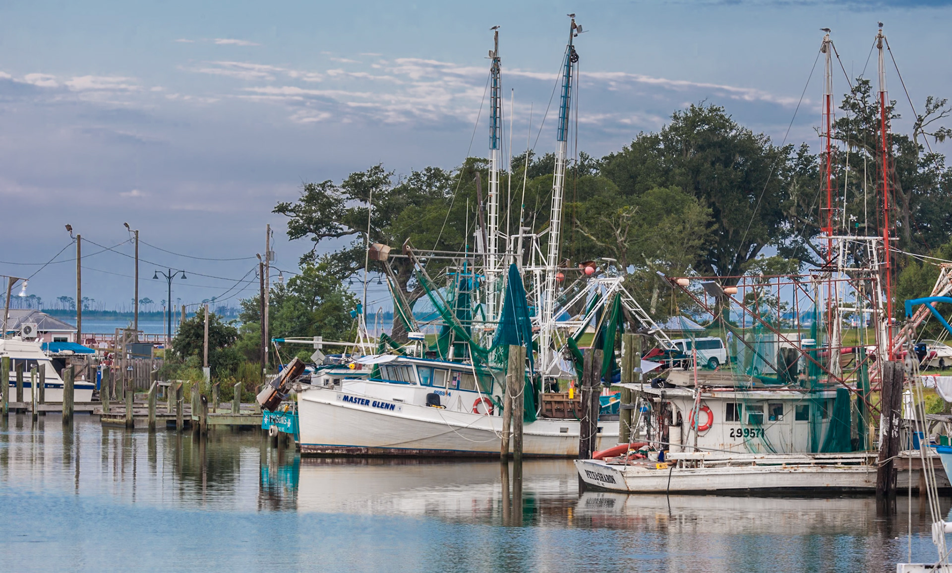 140917_052 Commercial fishing boats in the Ocean Springs Harbor along the Mississippi Sound in Ocean Springs, Mississippi