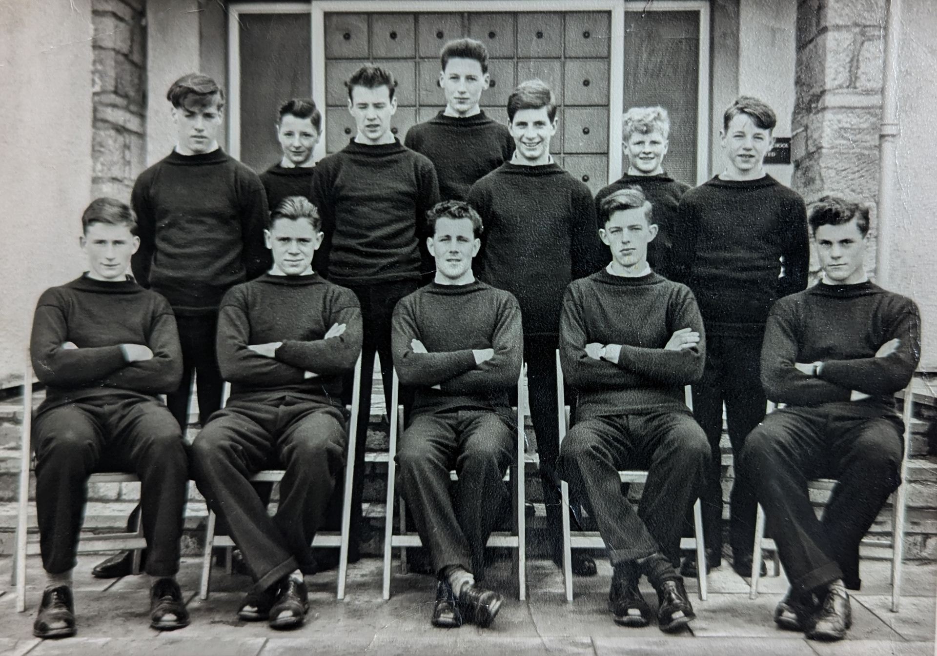 Moray Sea School, Burghead, 1958. Angus front row, centre