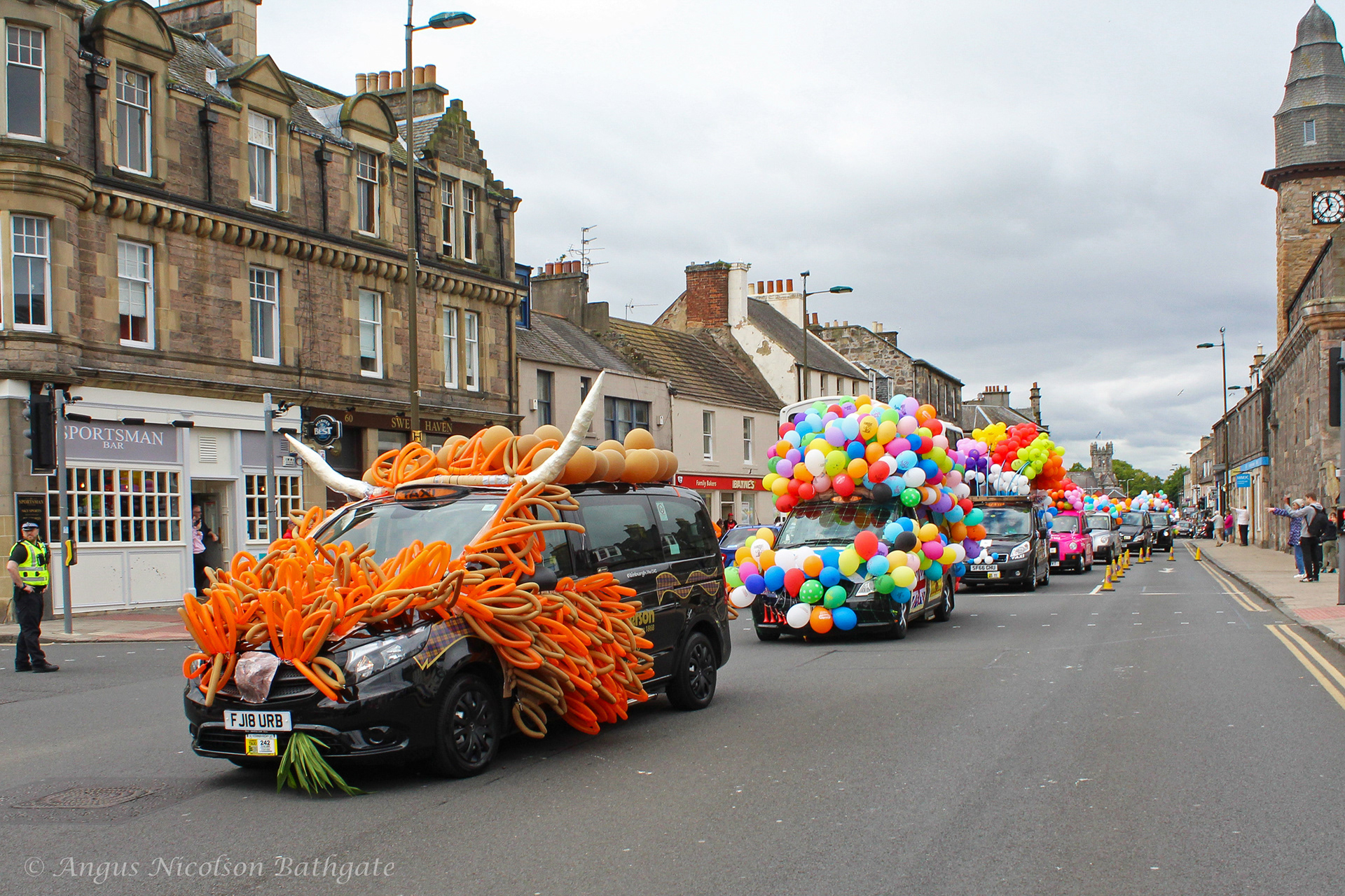 Charity taxi outing making its way through Musselburgh