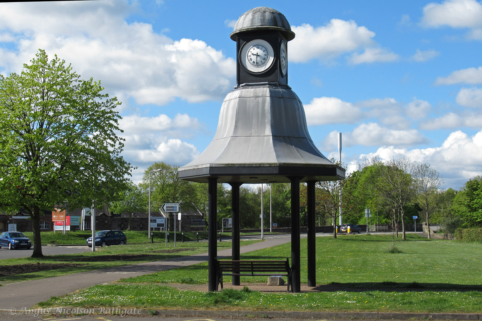 The Hayweights Clock, Mall Avenue. It was originally located next to the Brunton Hall