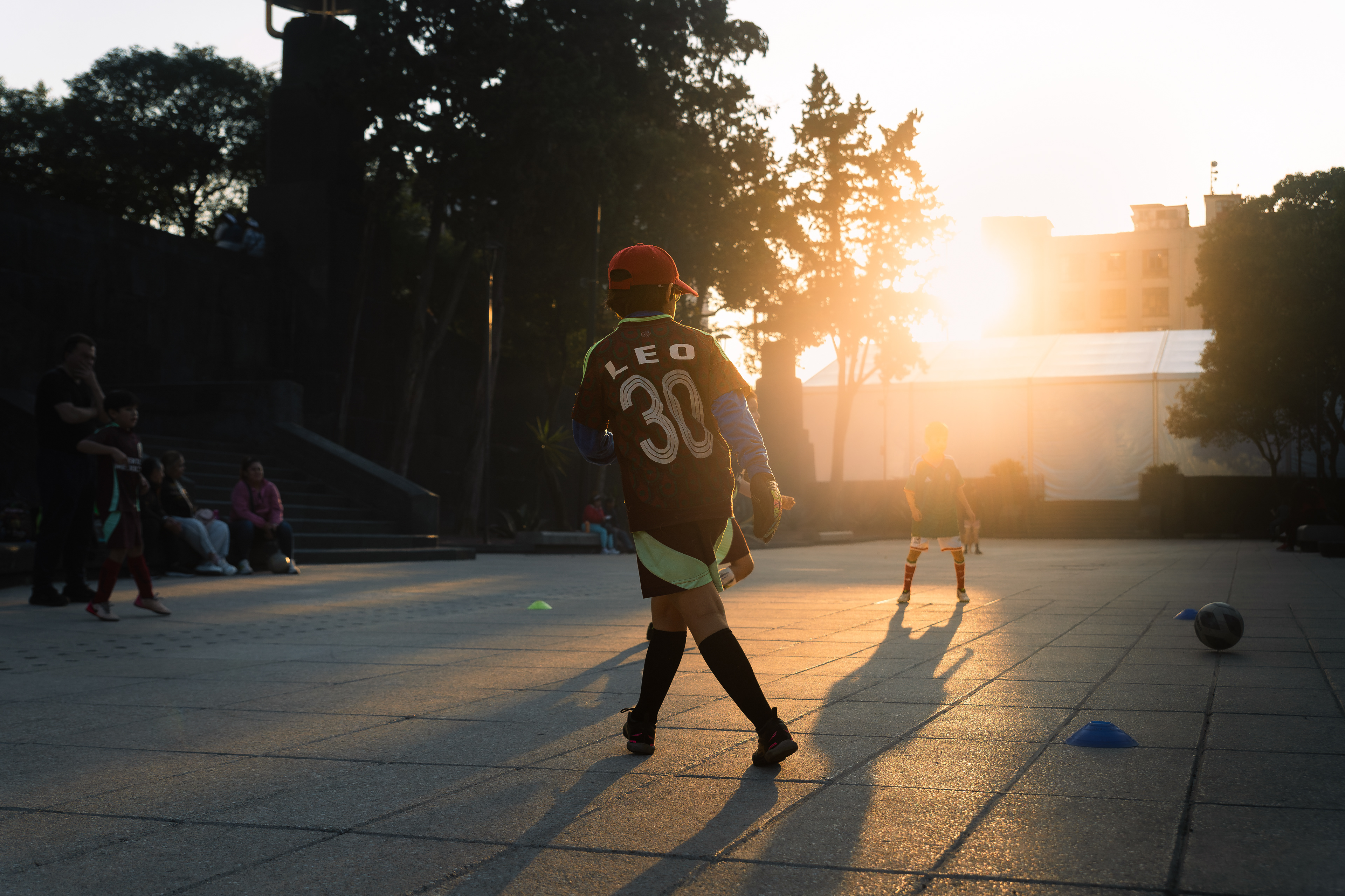 Mexican kids playing Soccer