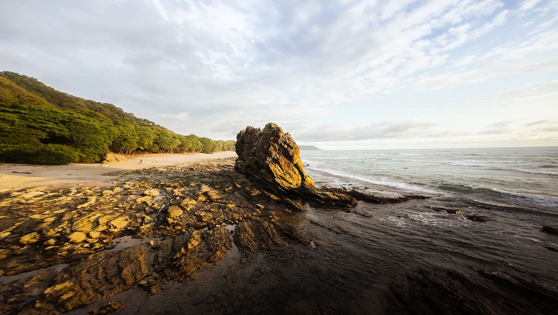 FPV Drone Aerial Shot of Santa Teresa beach, Costa Rica