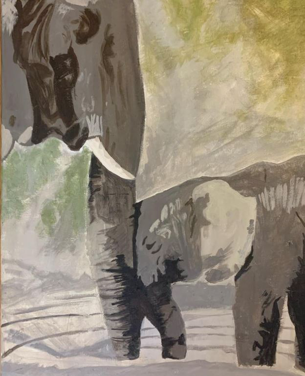 Mother-Child Elephants