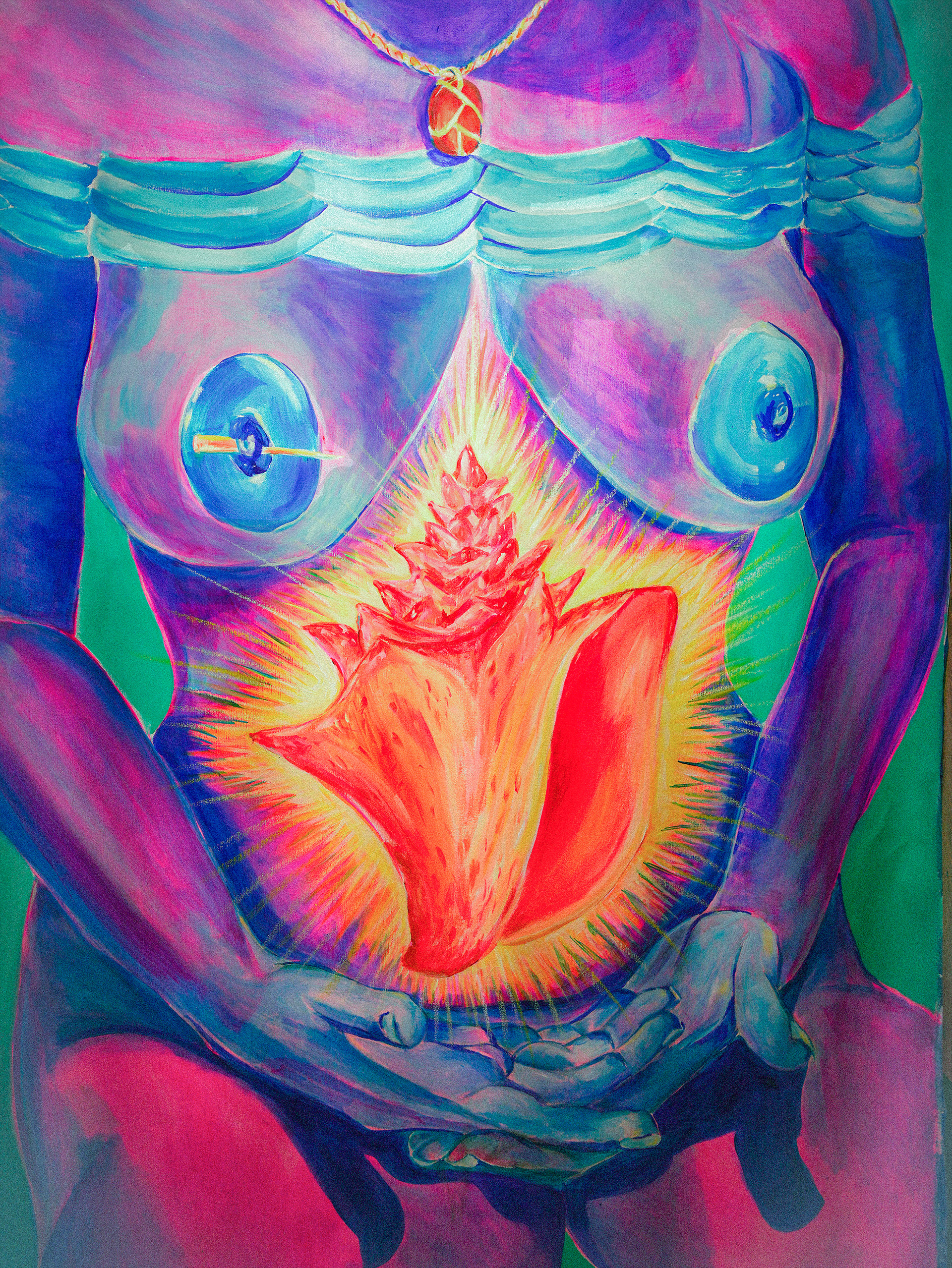 Etoile du soir, peinture acrylique, Guyane 2022