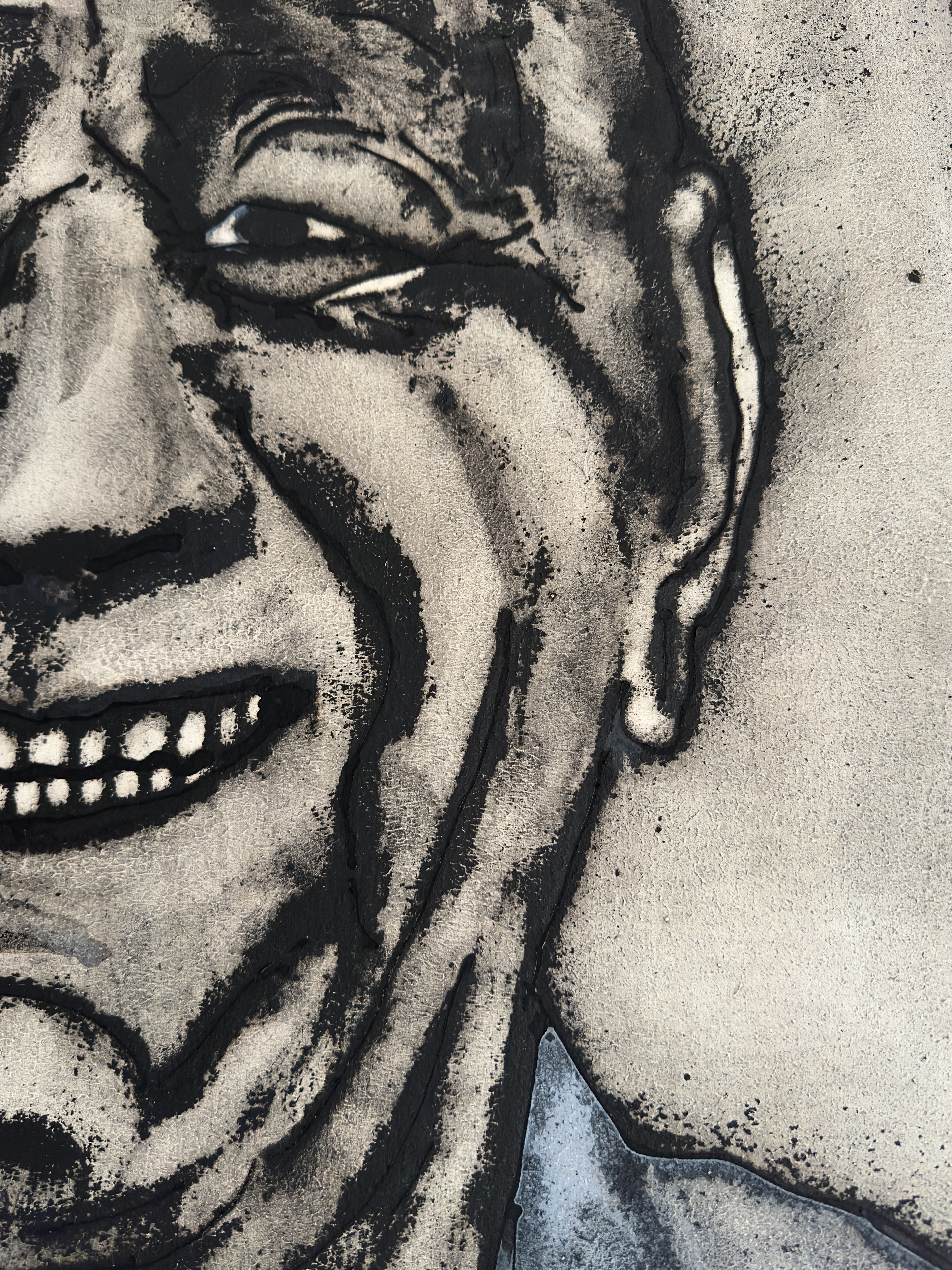 Portrait Homme "Sans titre" - Gouache 60x80 2024 (détail)
