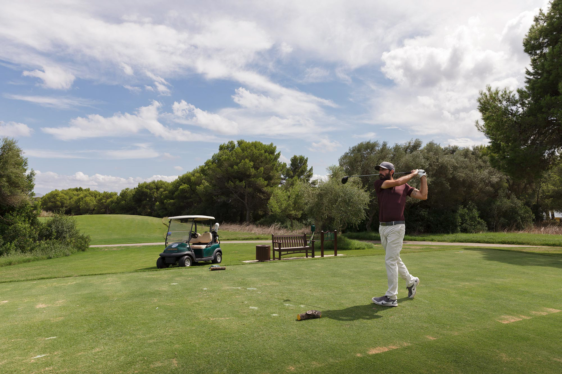 Golf player at Alcanada Golf, Spain