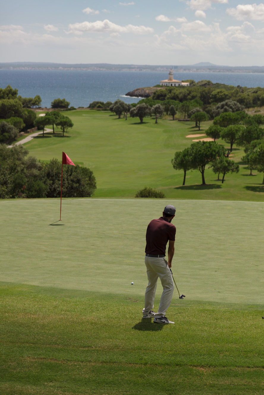 Golf player at Alcanada Golf, Spain