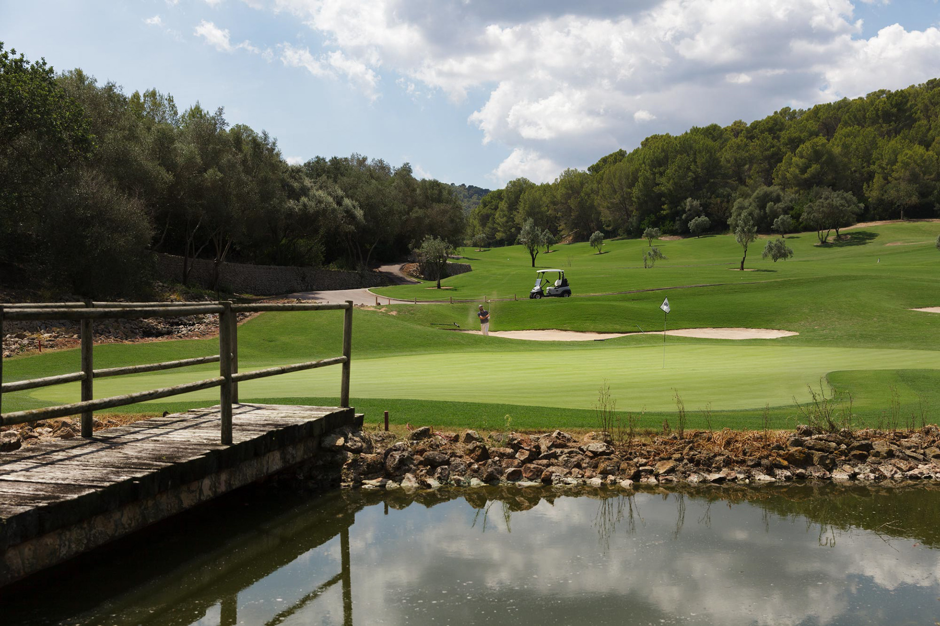 Golf player at Son Muntaner Golf, Spain
