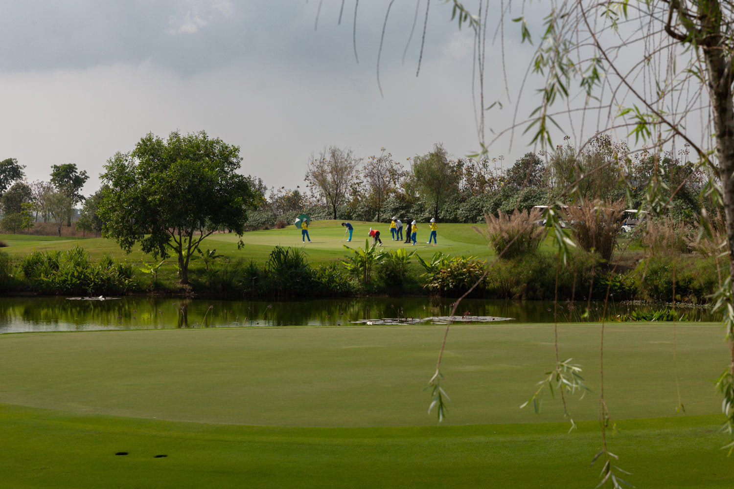 Caddy and Players at Siam Golf, Thailand