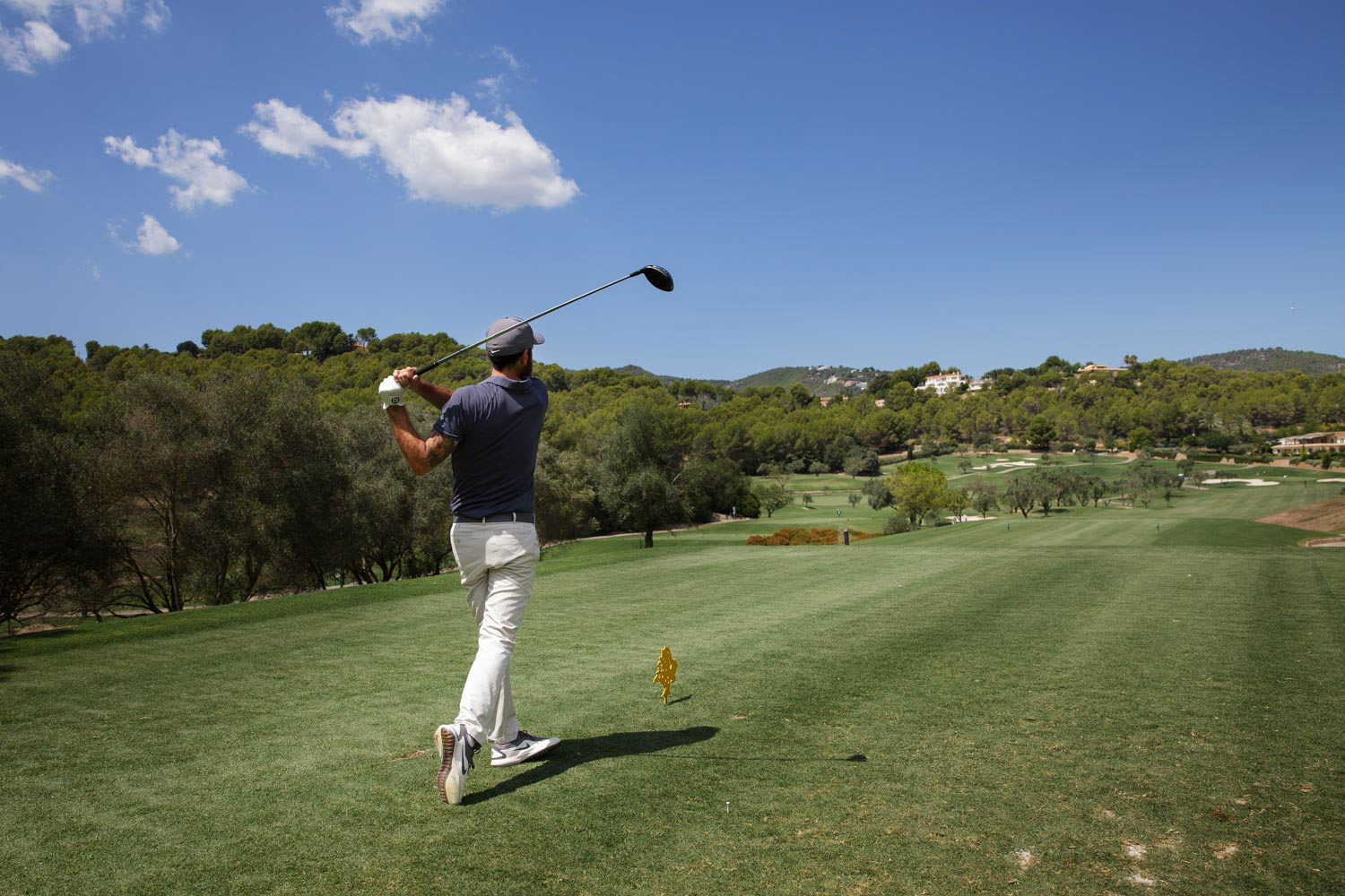Golf player at Son Muntaner Golf, Spain