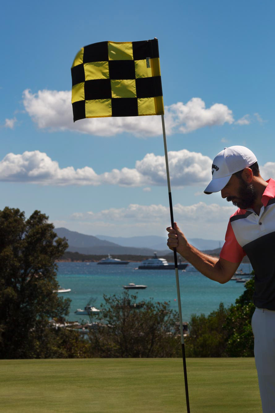 Golf player at Il Pevero Golf, Italy