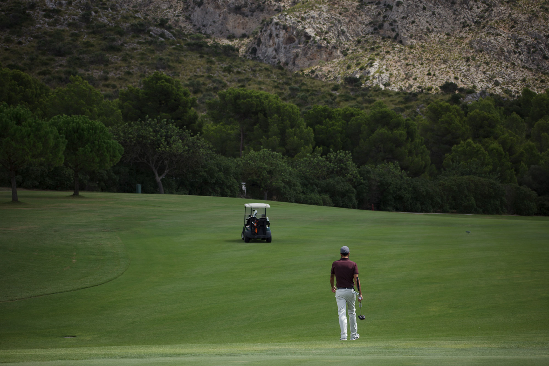 Golf player at Alcanada Golf, Spain