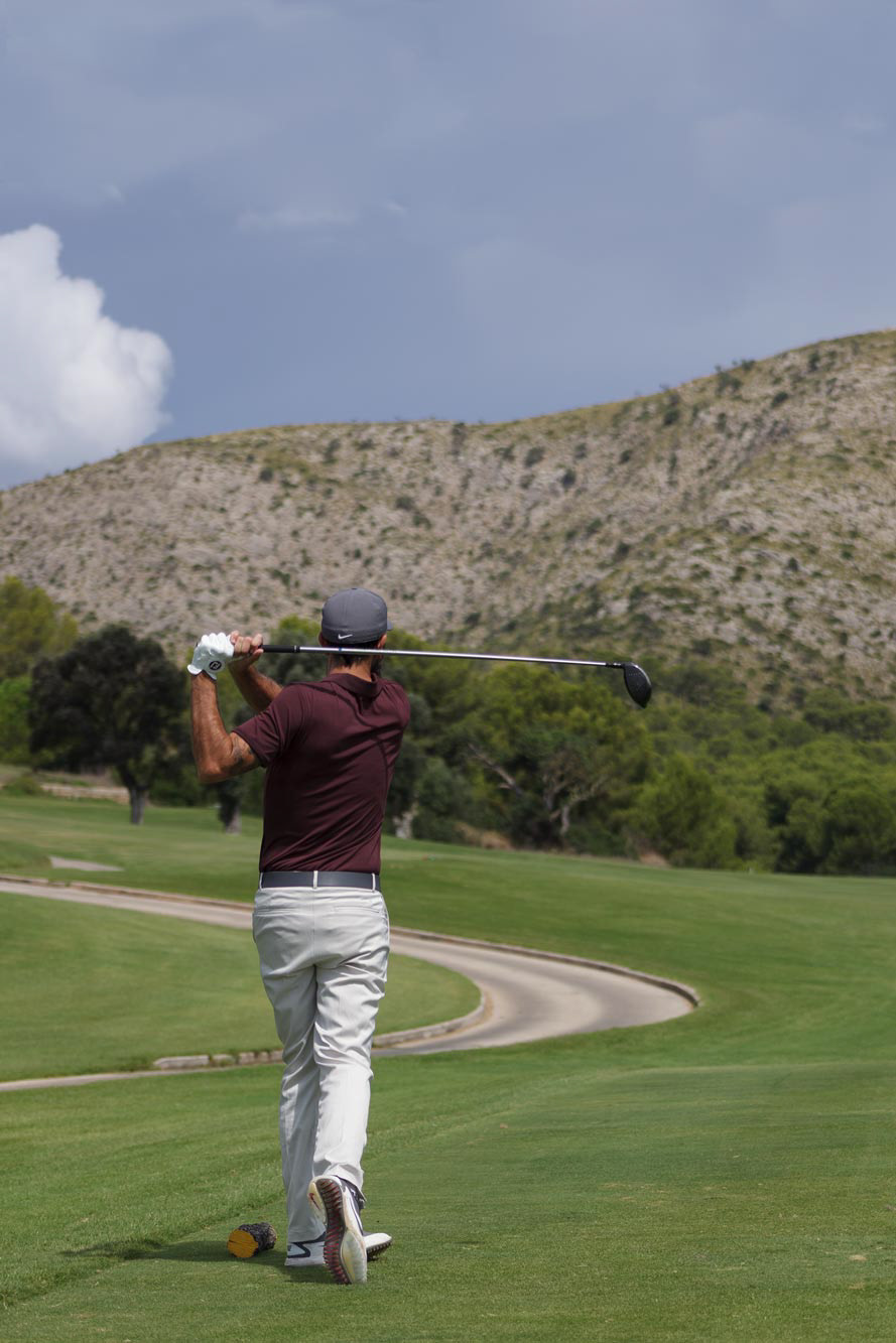 Golf player at Alcanada Golf, Spain