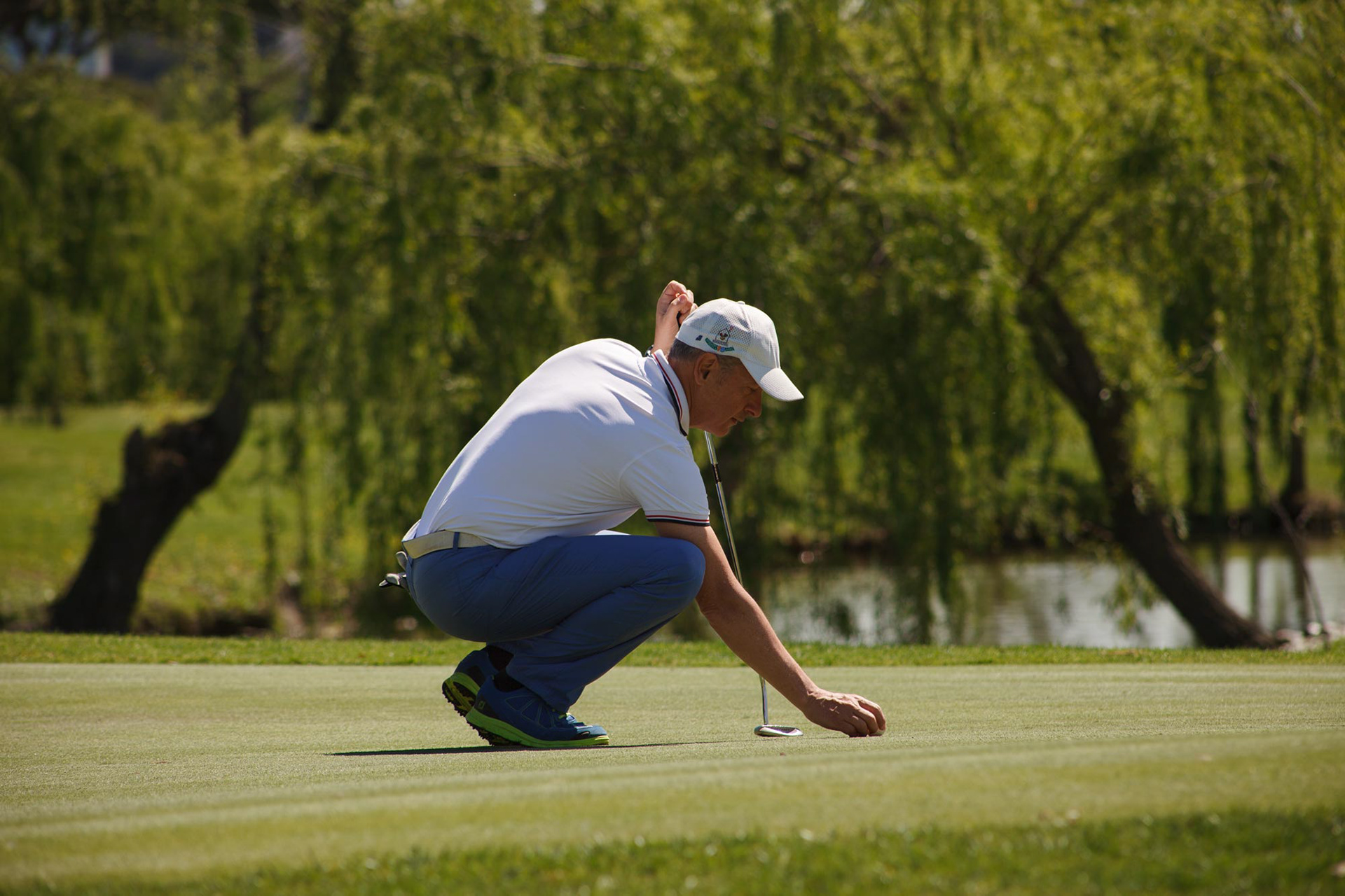 Golf player at Castelconturbia, Italy