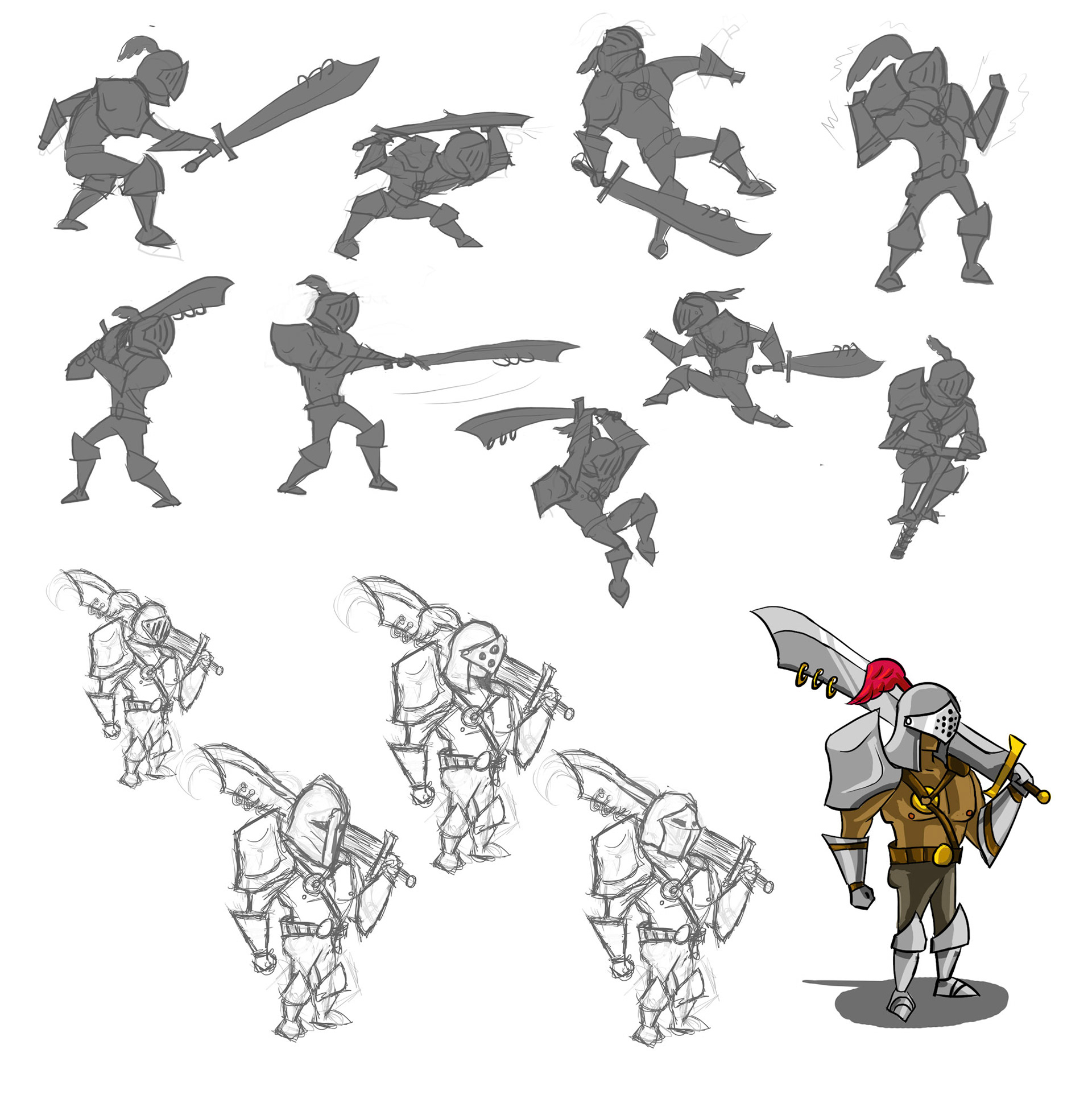 Learning character movement to solidify shaping