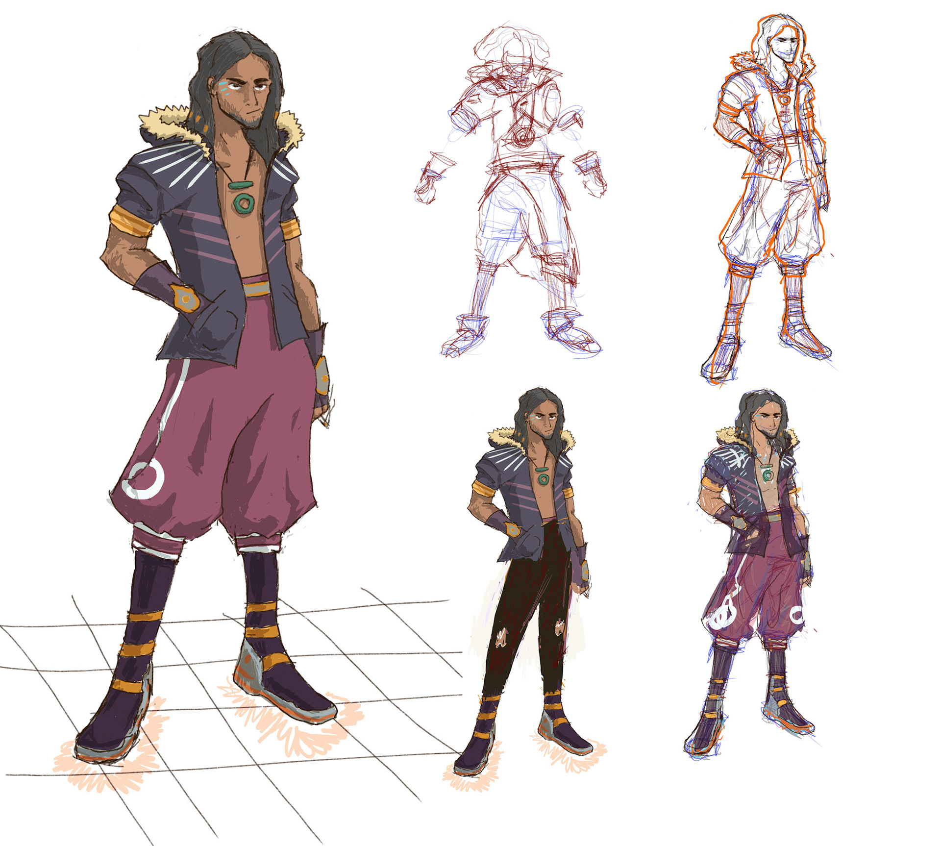 Exploring character costume design for animation