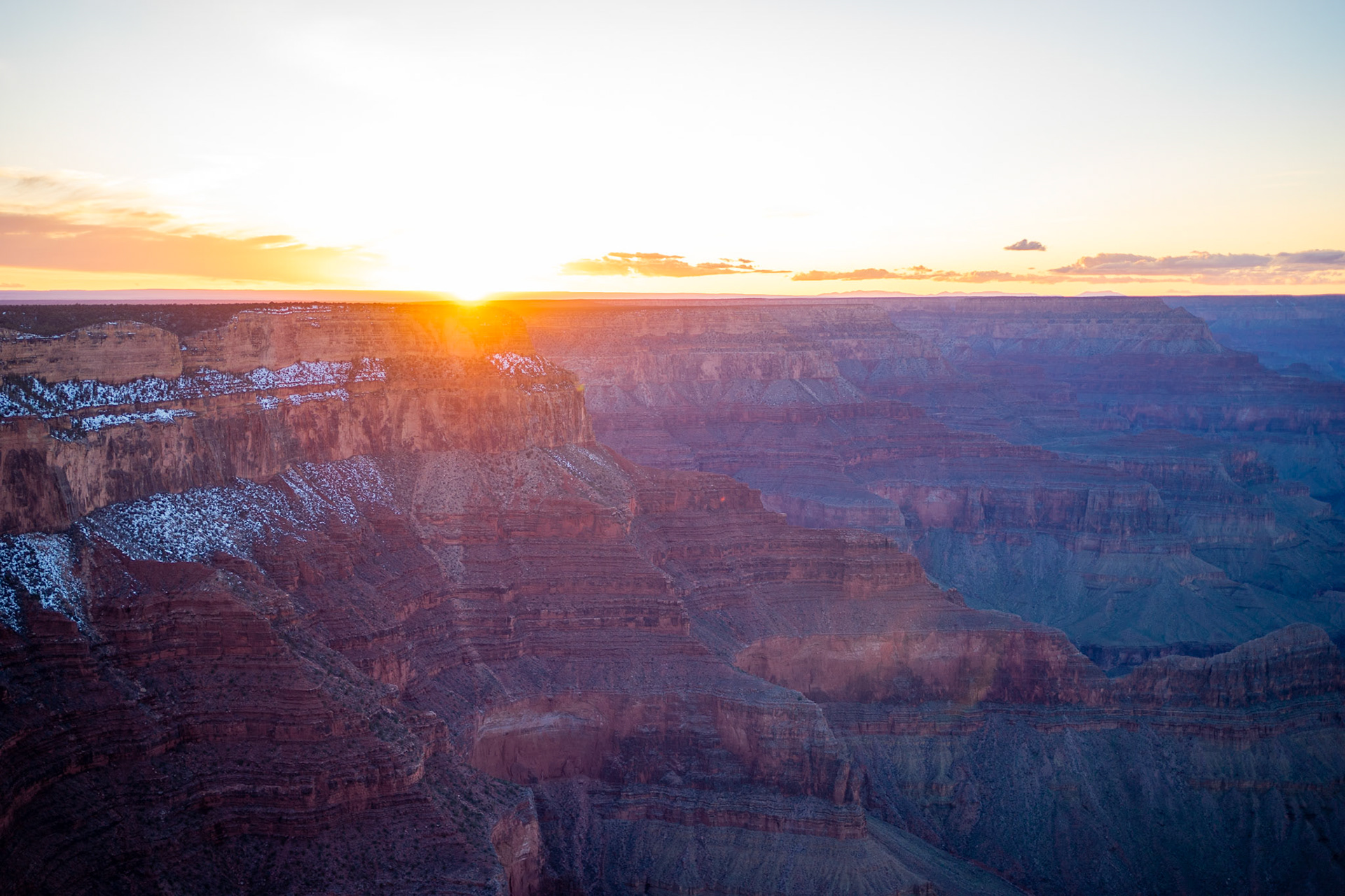 the grand canyon at sunset