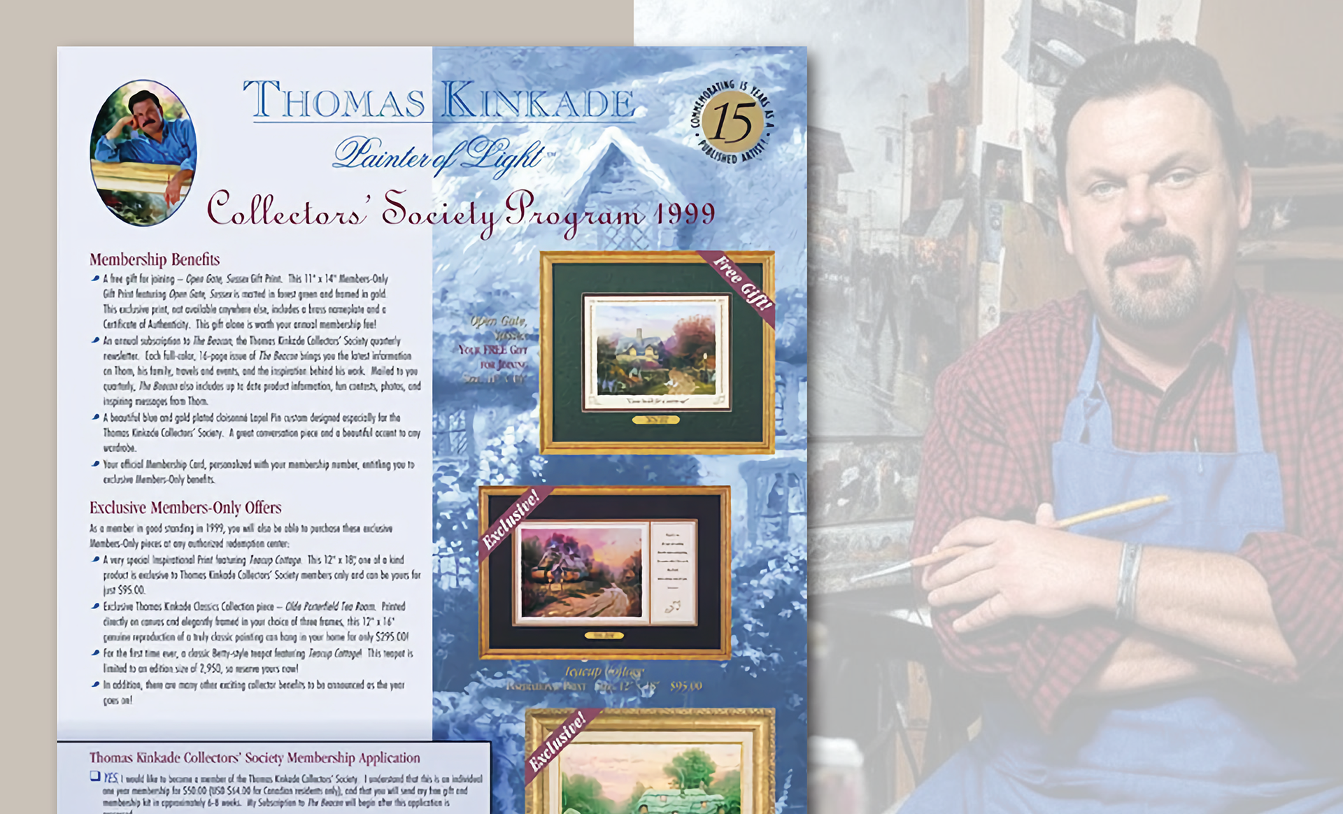 For a period of time, I created ads for Thomas Kinkade.