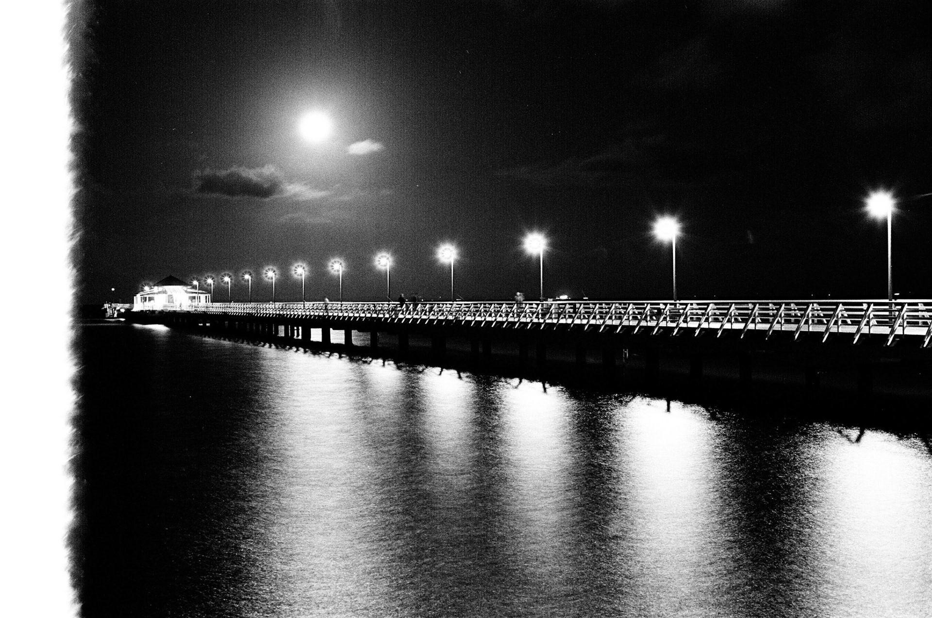Shorncliffe Pier at night
