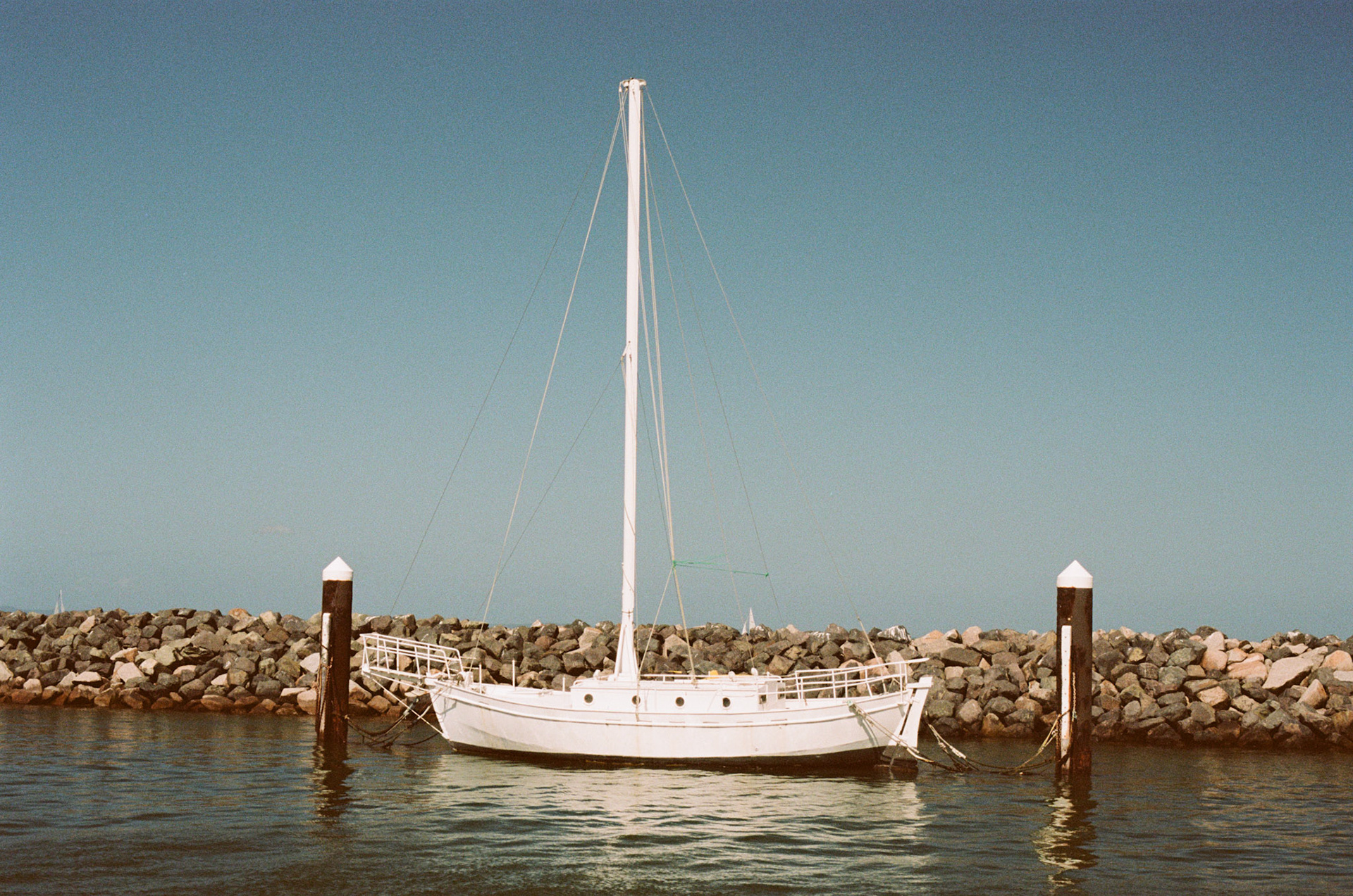 Boat moored at Redcliffe