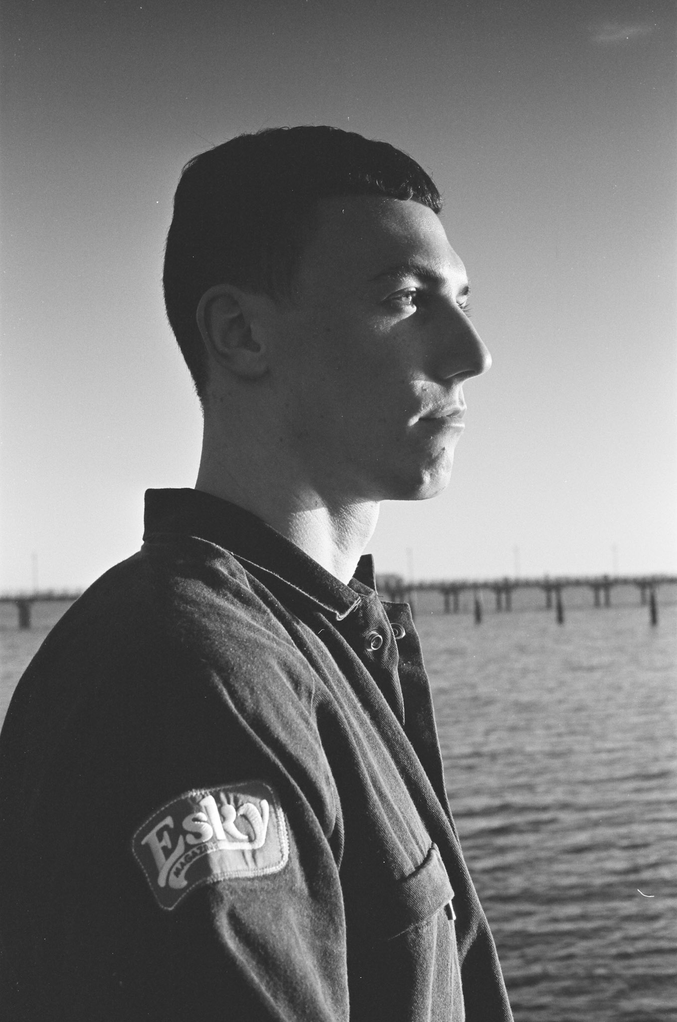 Riley on Shorncliffe sea wall [I]