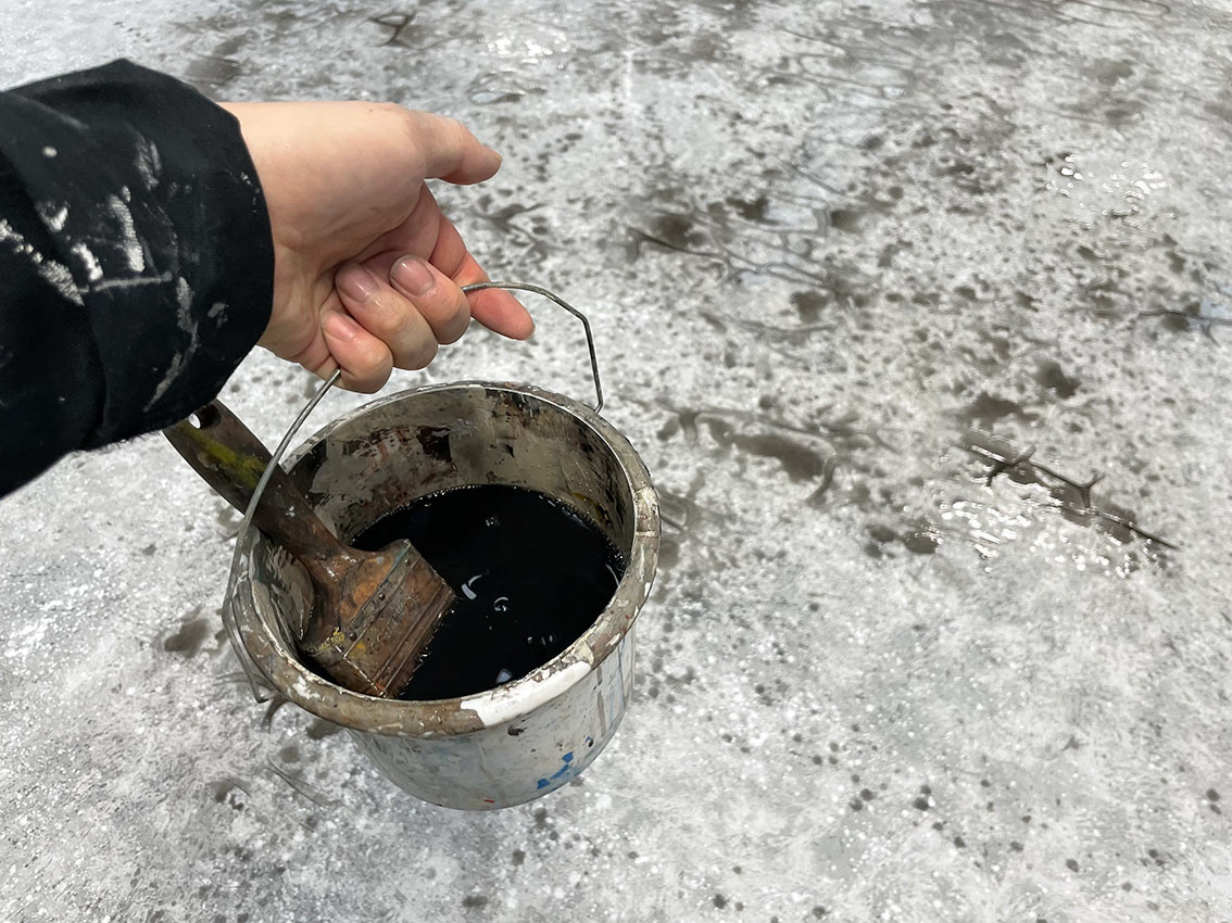 Watered Down Black Paint