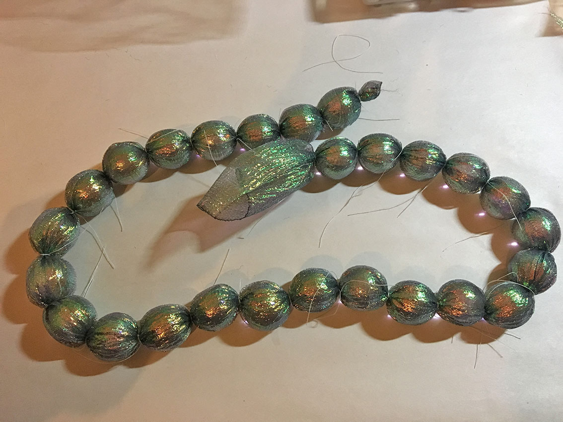 Steaming Organza to form into shape