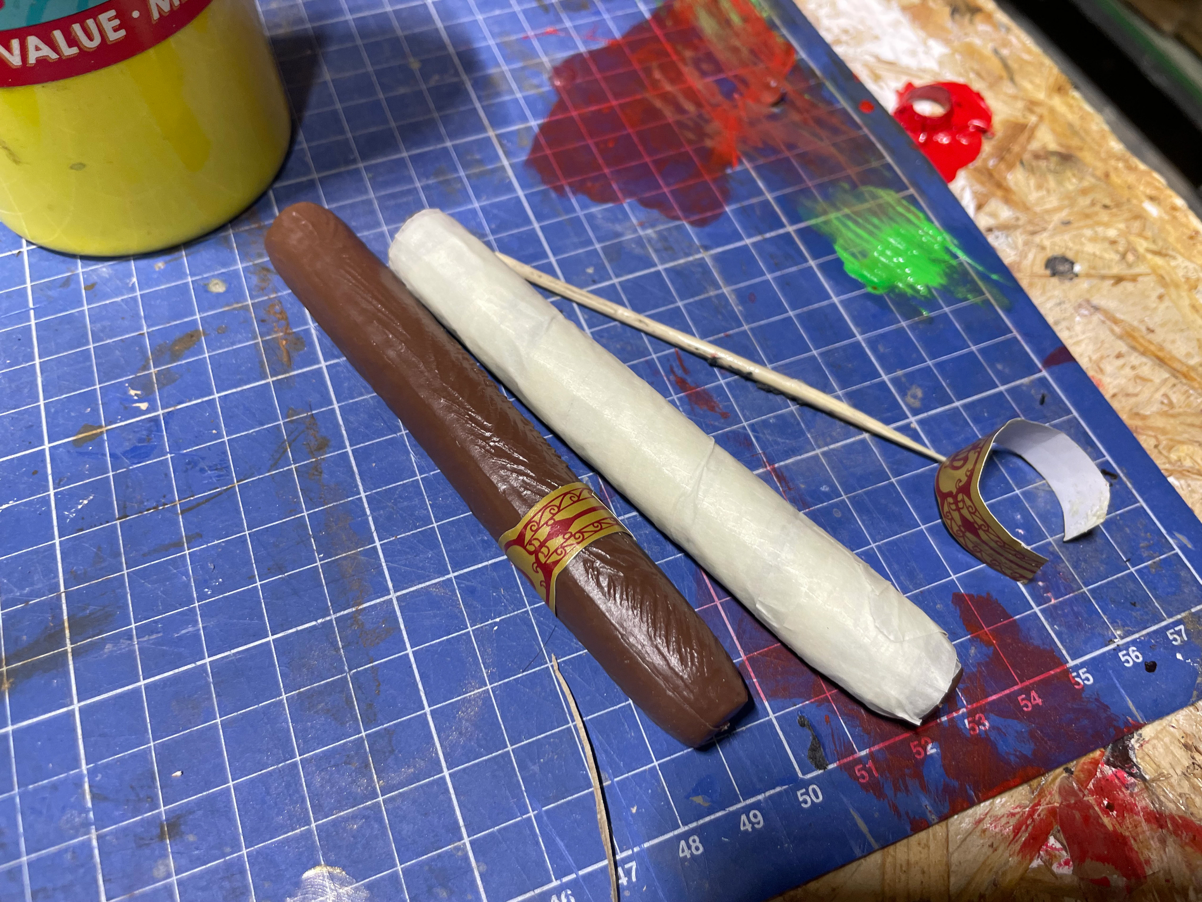 Wrapping Cigars with Masking Tapes