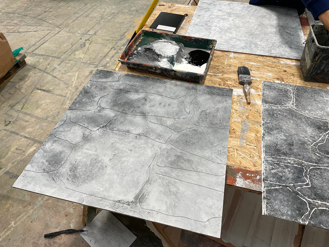 Adding Texture by Brush and Sponge