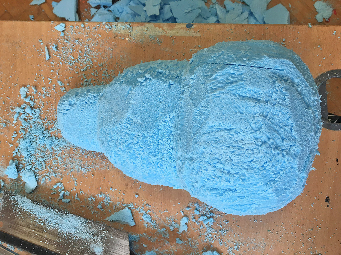 Carving Blue Foam for Body